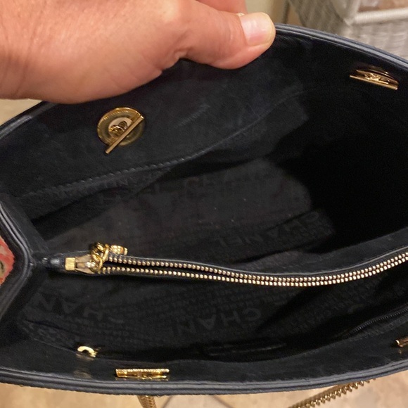 CHANEL Tote Bag Icon line CC CC Mark Chain knit Shoulder Bag knit Multicolore - Picture 4 of 8